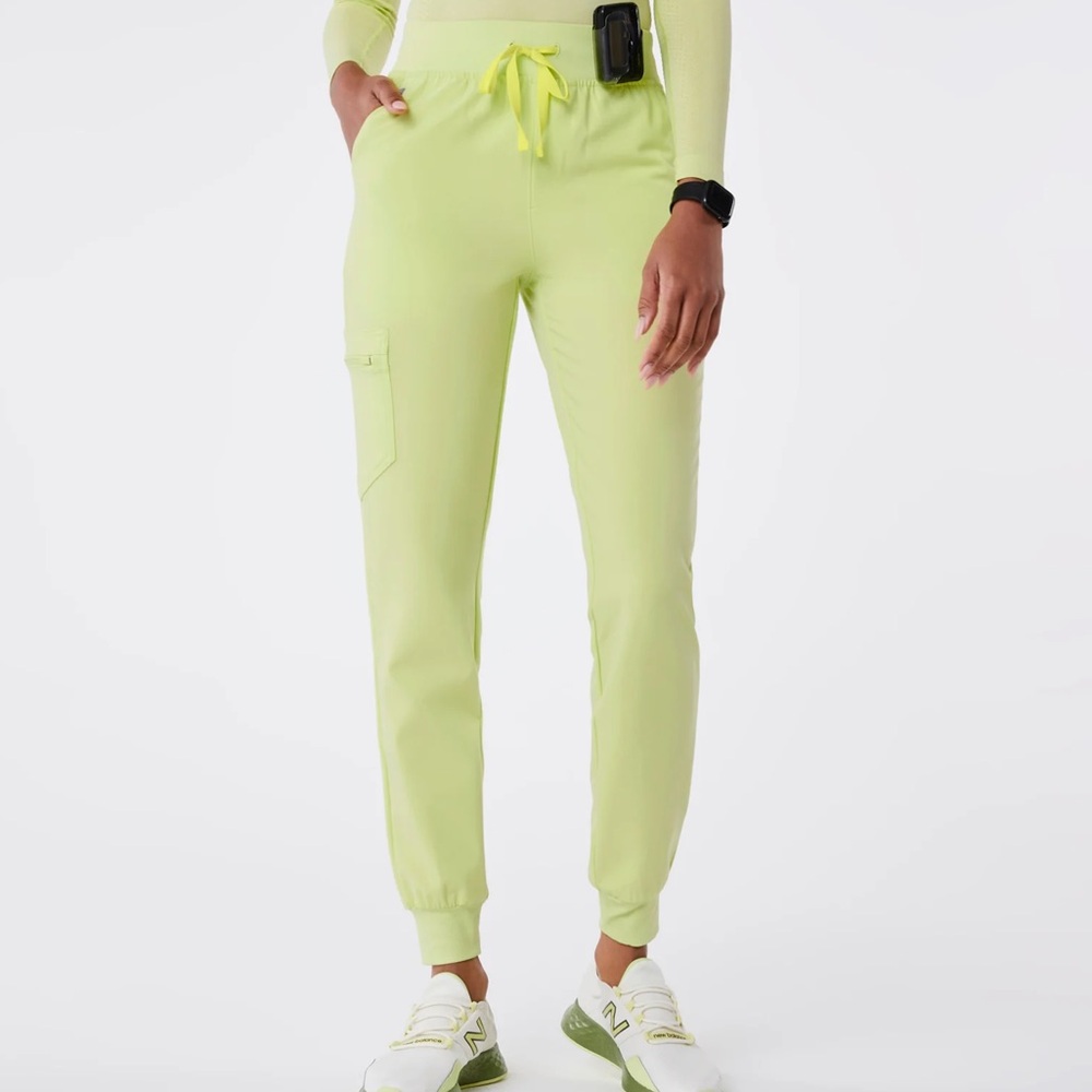 Sea Mist High Waisted Zamora - Jogger Scrub Pant